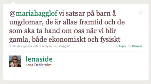 Svar från Lena Dahlström